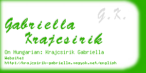 gabriella krajcsirik business card